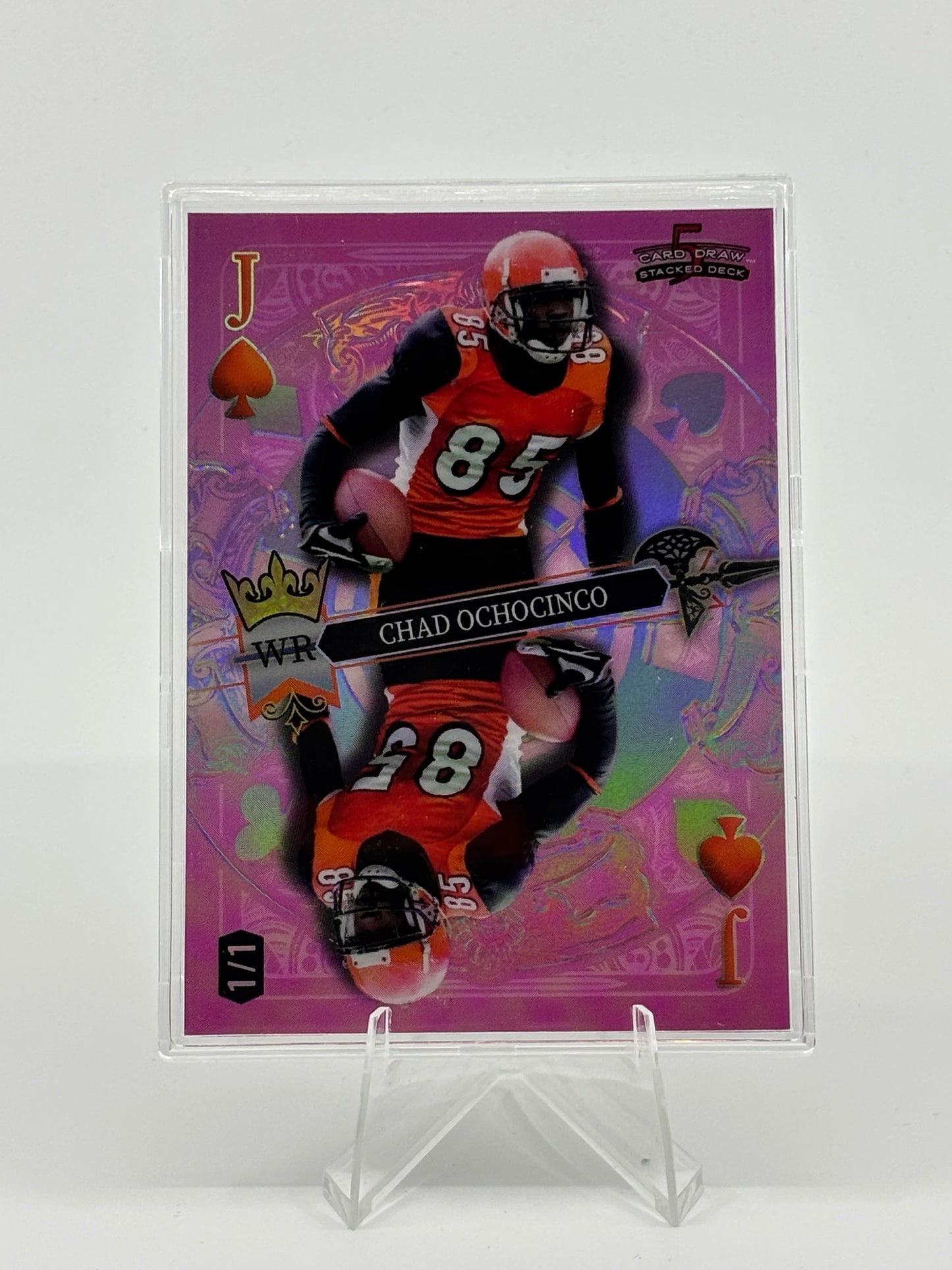 2024 Chad Ochocinco Johnson 1/1 Wild Card 5 Card Draw Pink Bengals