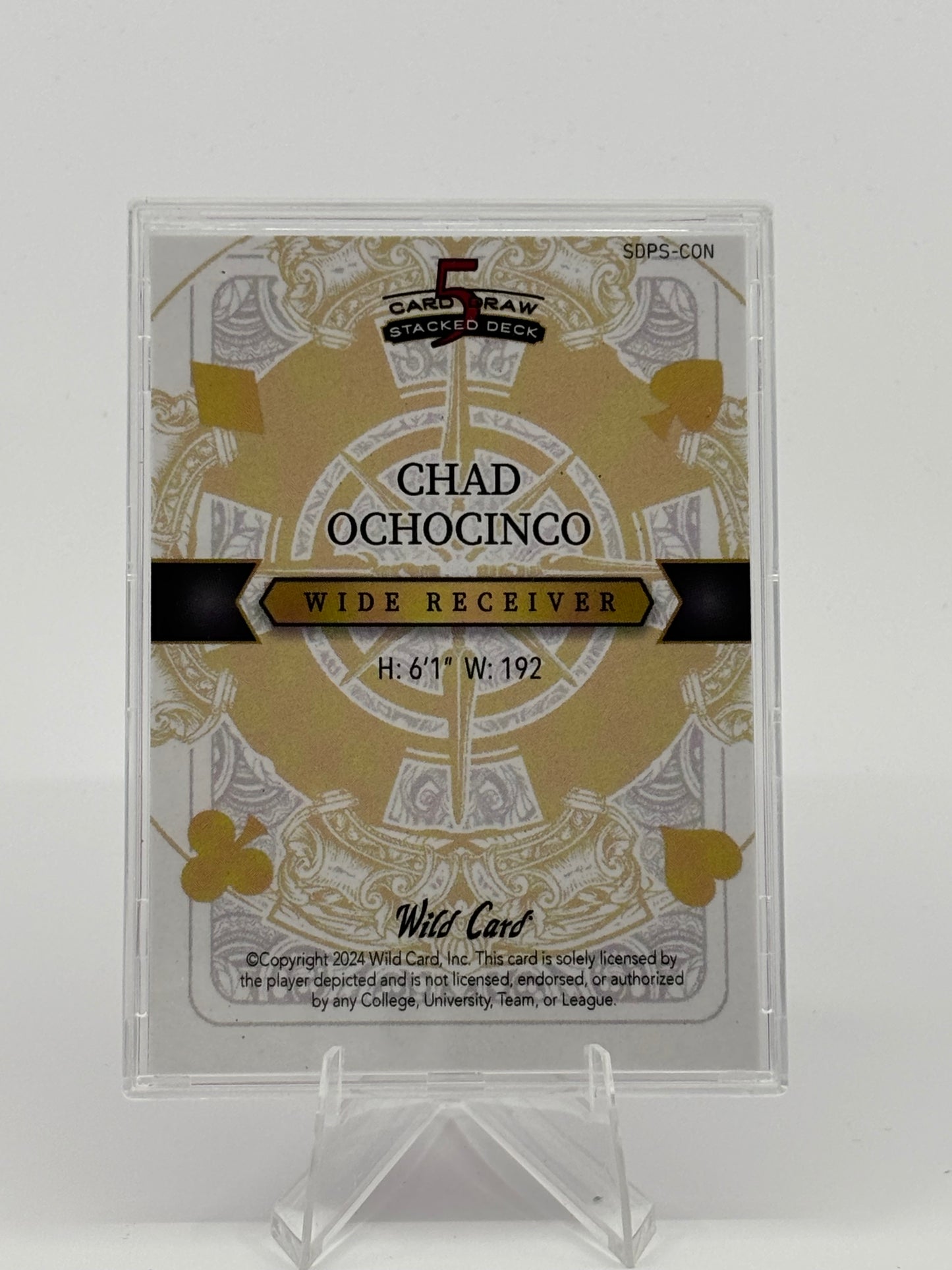 2024 Chad Ochocinco Johnson 1/1 Wild Card 5 Card Draw Pink Bengals