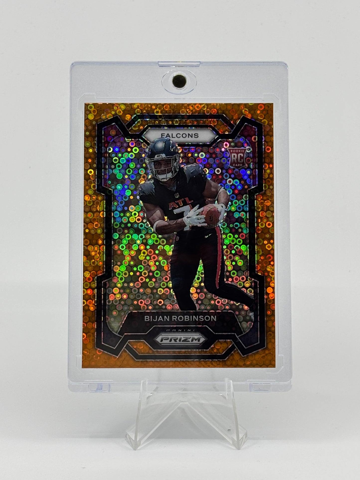 2023 Panini Prizm #305 Bijan Robinson Orange Disco RC