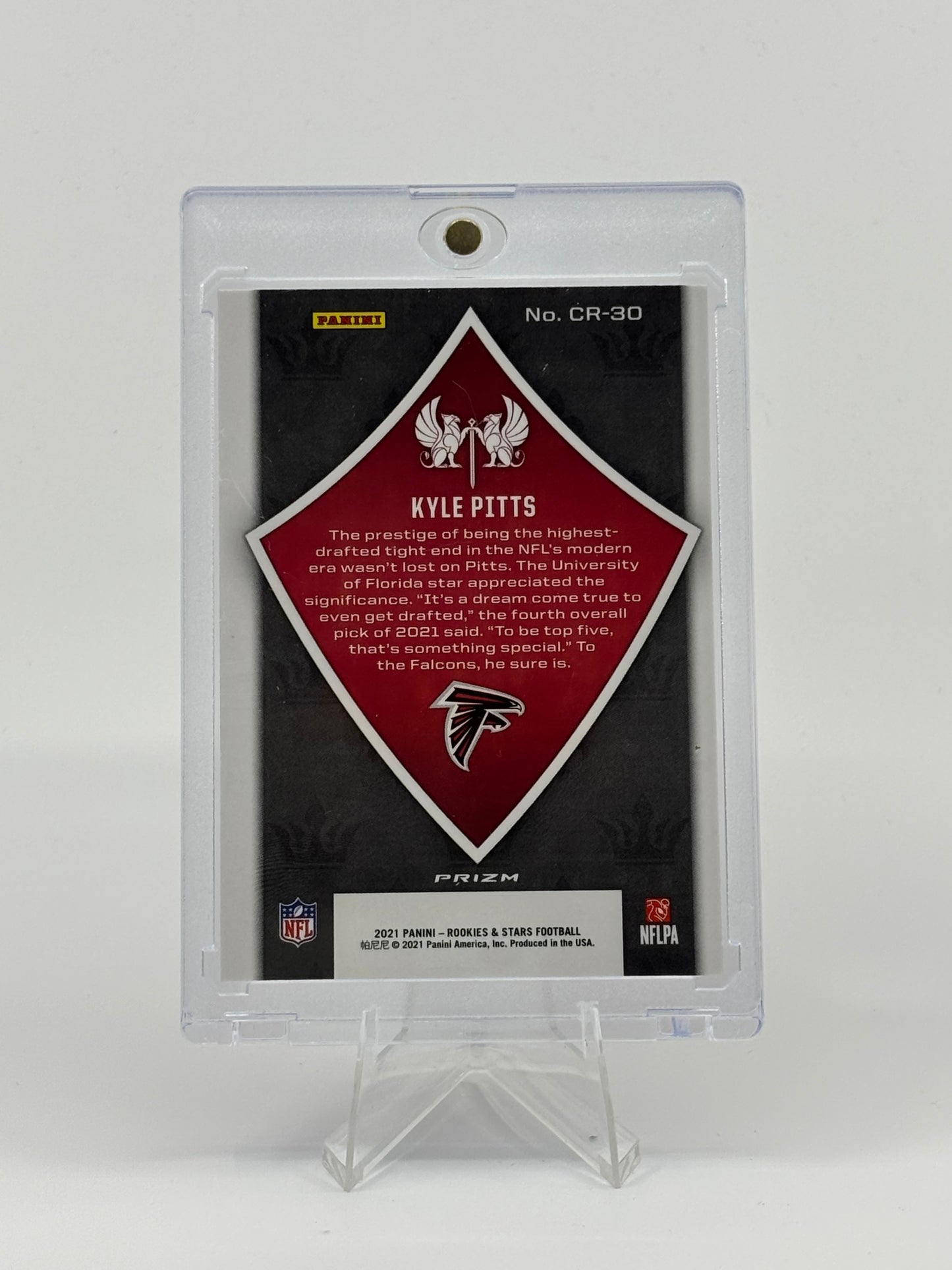 2021 Panini Rookies & Stars - Crusade Kyle Pitts #CR-30 Red Hyper Prizm (RC)