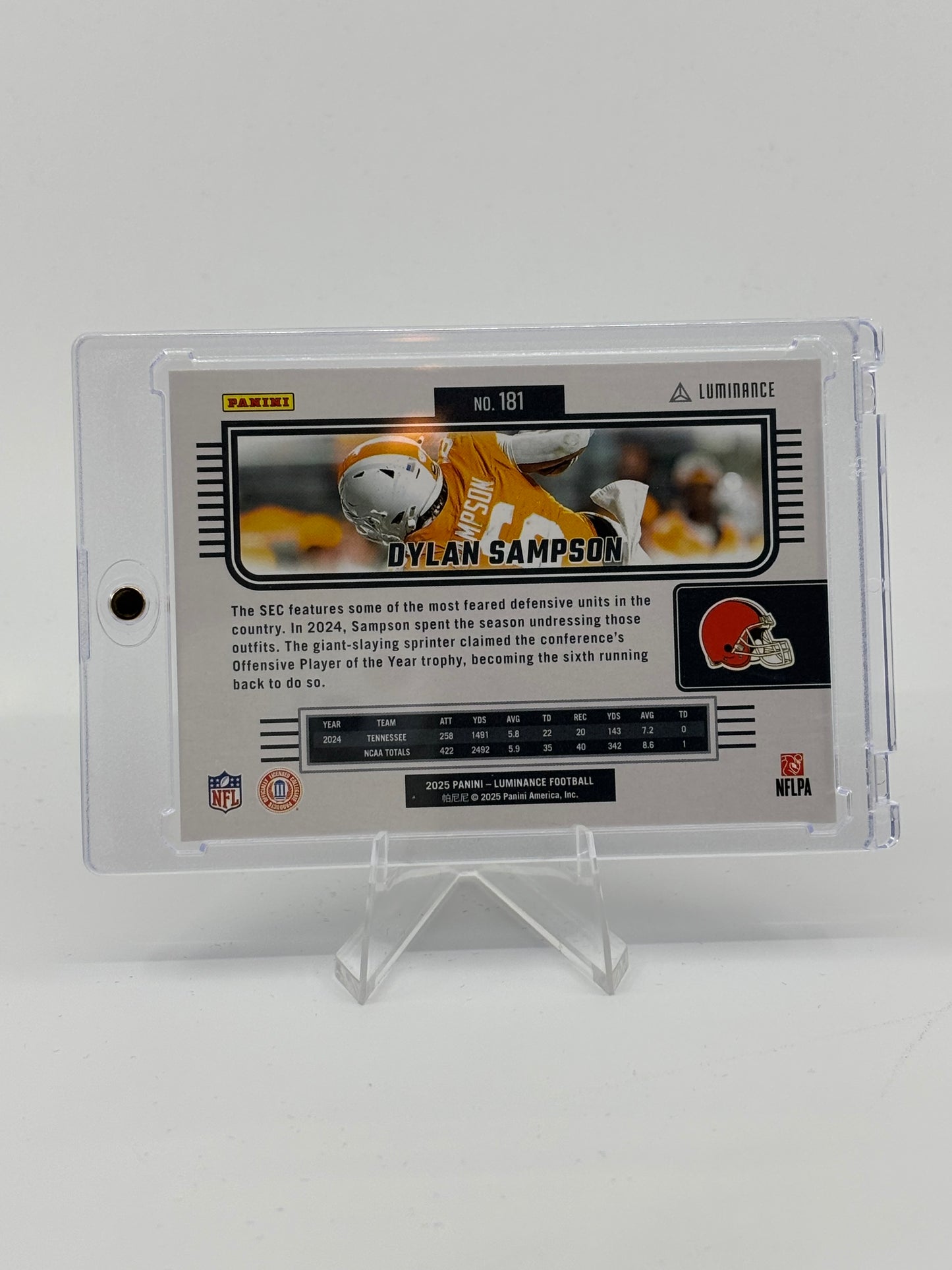 2025 Panini Luminance Dylan Sampson Rookie RC Browns