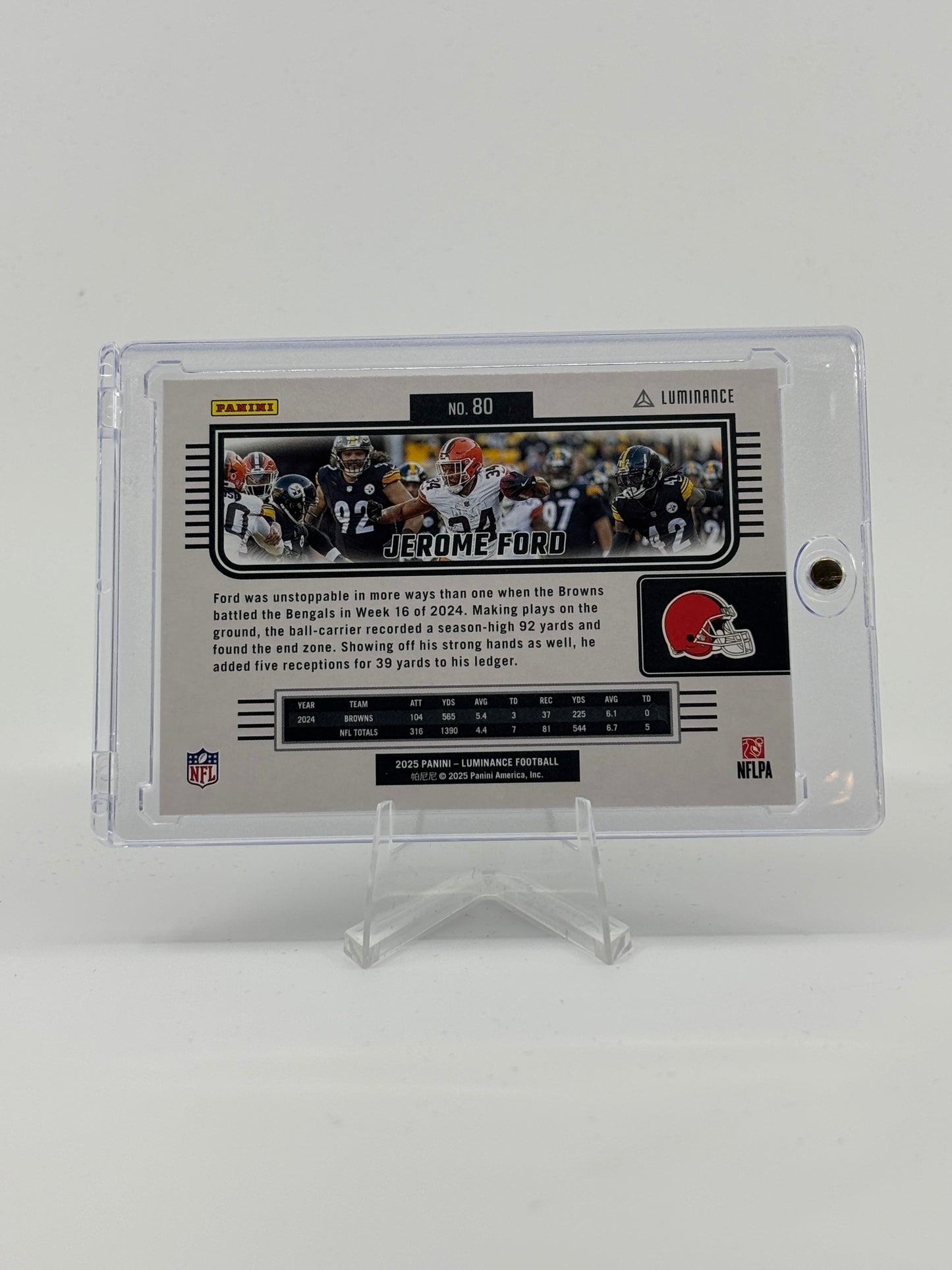 2025 Panini Luminance Jerome Ford Cleveland Browns #80