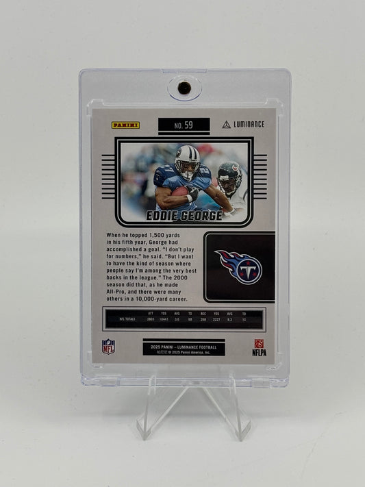 2025 Panini Luminance #59 Eddie George BASE Football Card Titans NFL