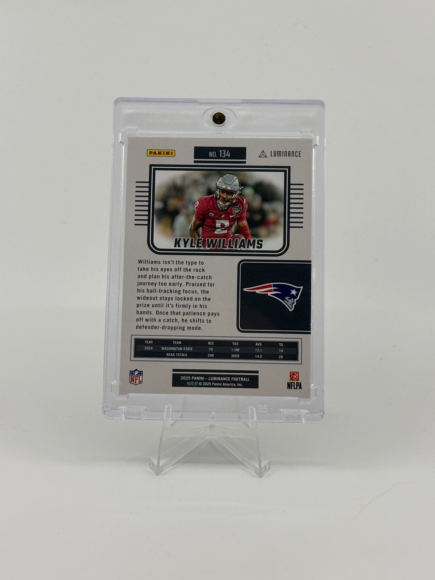 2025 Panini Luminance #134 Kyle Williams Orange Vertical /50