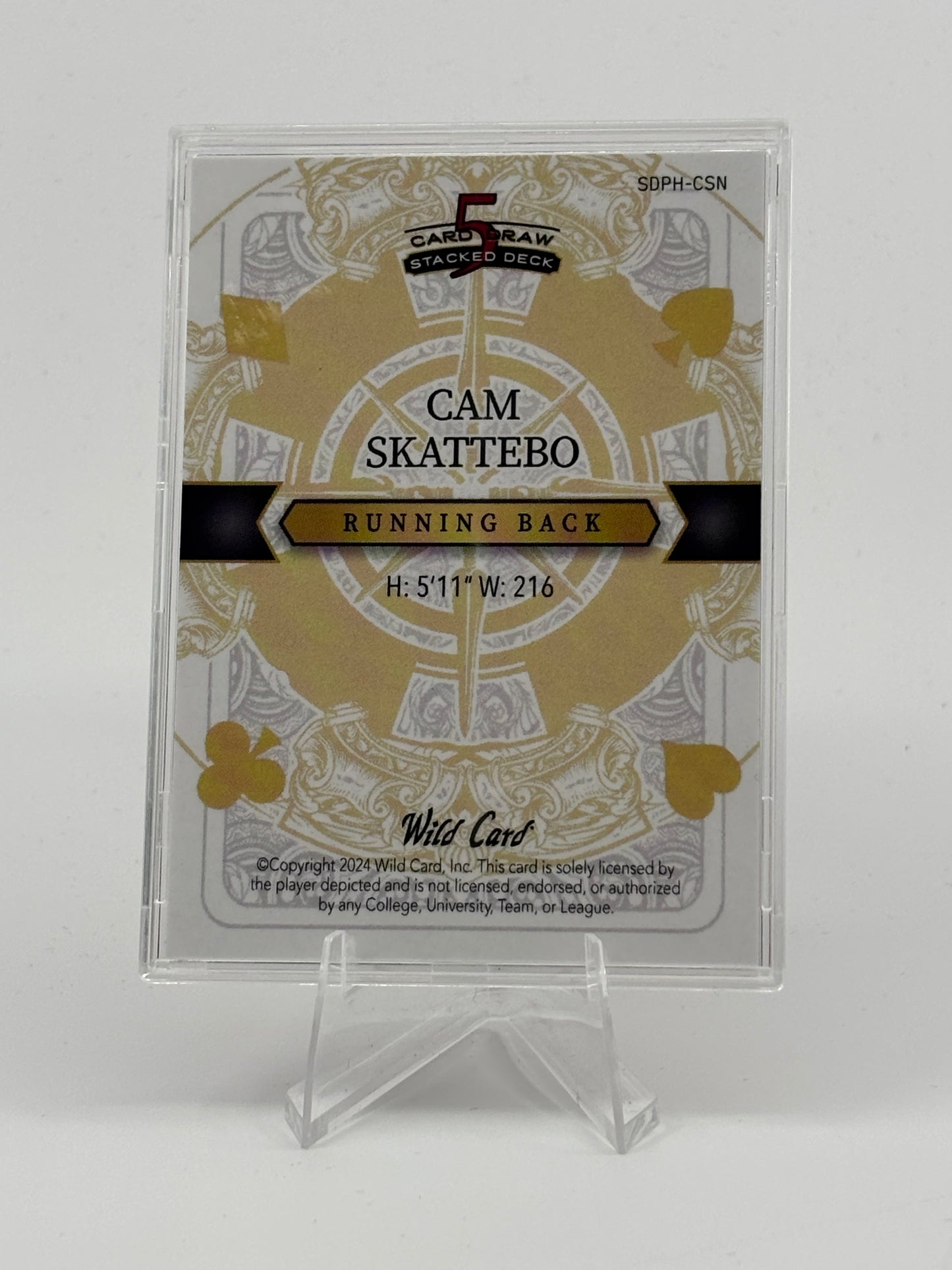 2024 Wild Card 5 Card Draw Cam Skattebo /5 PRC