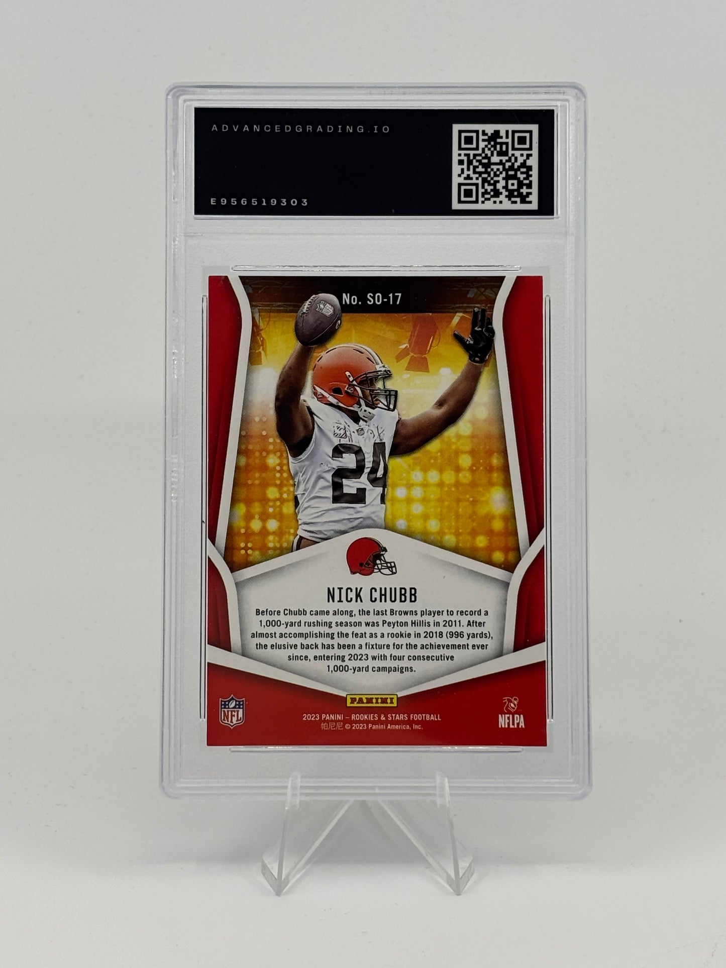 2023 Panini Rookies & Stars - Standing Ovation Nick Chubb #SO-17 AG 10