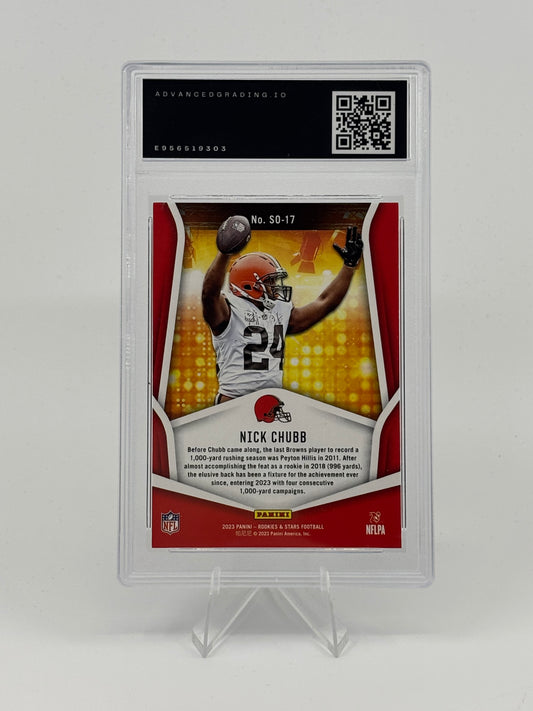 2023 Panini Rookies & Stars - Standing Ovation Nick Chubb #SO-17 AG 10