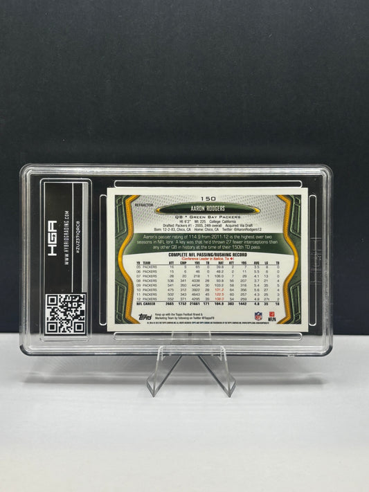 2013 Topps Chrome - Aaron Rodgers #150 Orange Refractor HGA 9.5