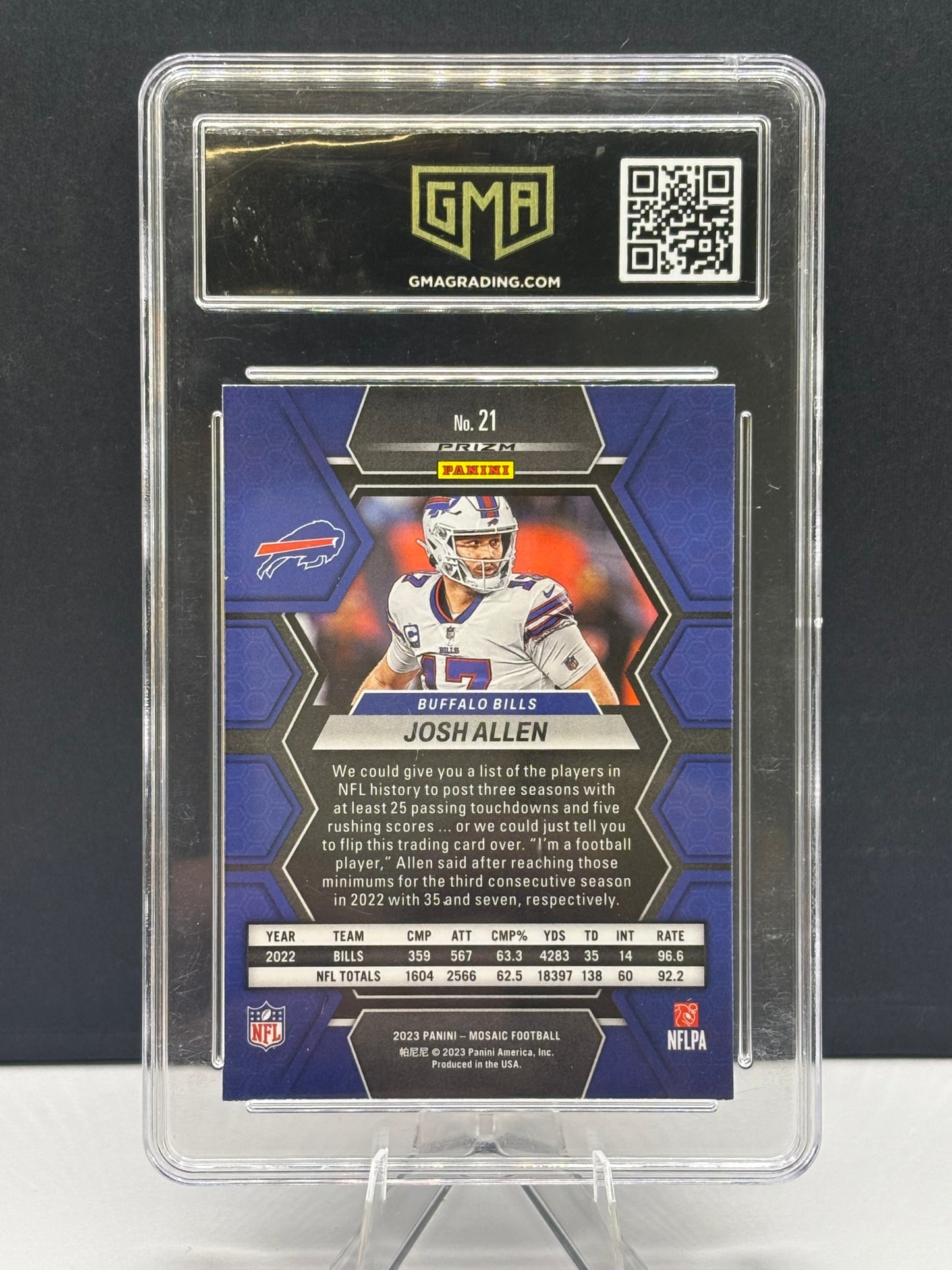2023 Panini Mosaic - Josh Allen #21 Mosaic Prizm GMA 10