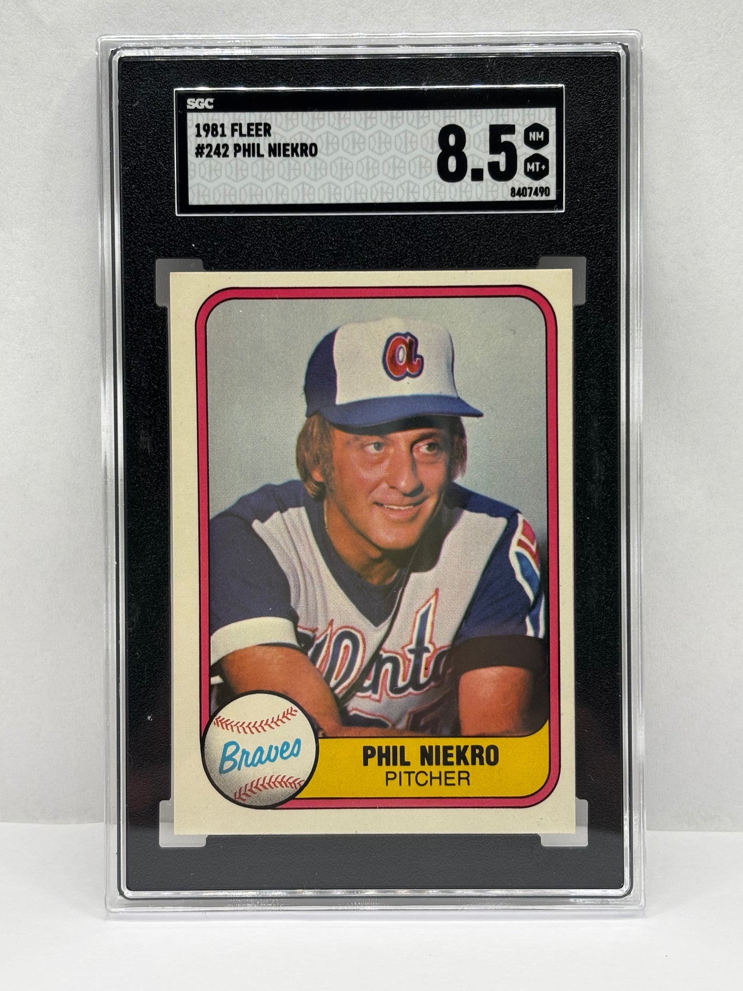 1981 Fleer - Phil Niekro #242 SGC 8.5