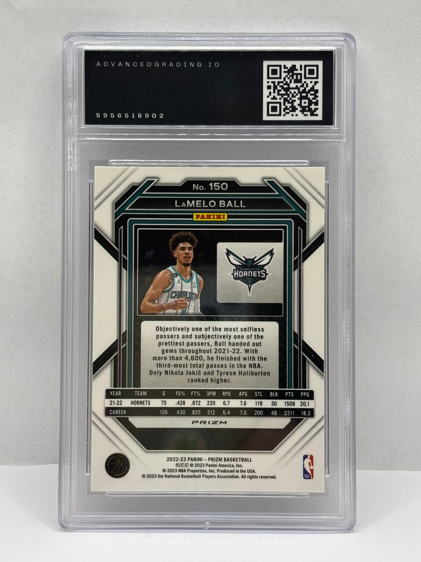 2022-23 Panini Prizm - LaMelo Ball #150 Red Sparkle Prizm Advance 10