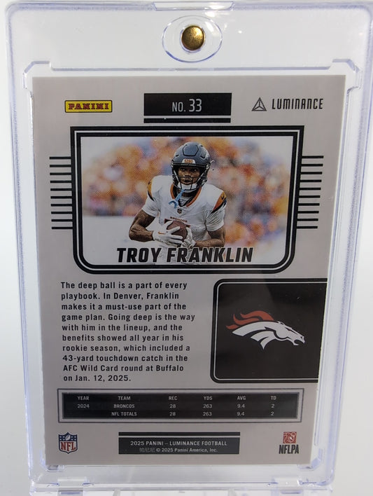 2025 Panini Luminance - Troy Franklin #33 Denver CO Broncos