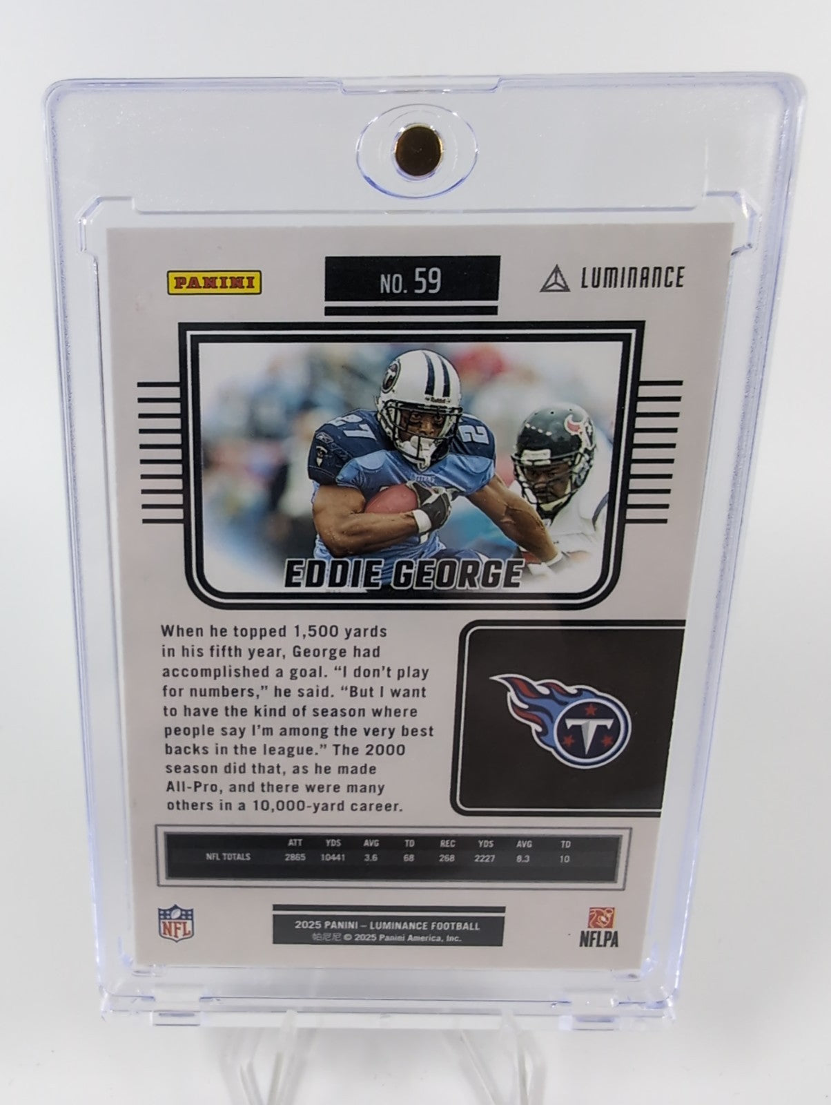 2025 Panini Luminance - Eddie George Gold /299 #59 Titans