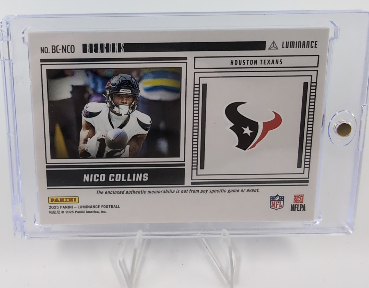 2025 Panini Luminance - Nico Collins Beacons Insert #25 Houston TX Texans Serialized 50/50
