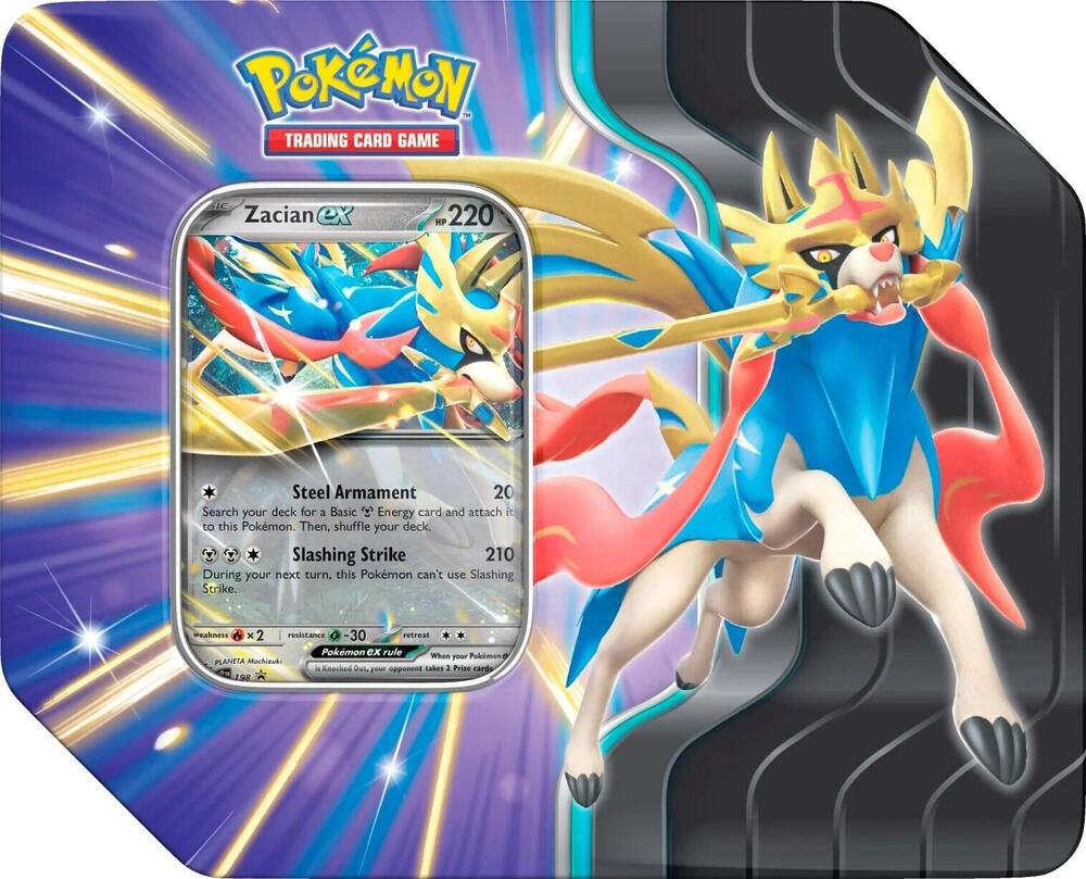Pokemon Slashing Legends Tin - 5 Pack tin - Random Art/Promo