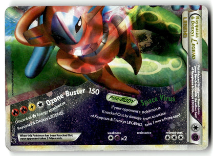 Rayquaza & Deoxys Legend (Bottom) 90/90 Undaunted Holo MP/HP Great Display Card