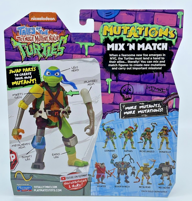 TMNT Mutations Mix N' Match Leonardo Nickelodeon Figure with Figure Protector