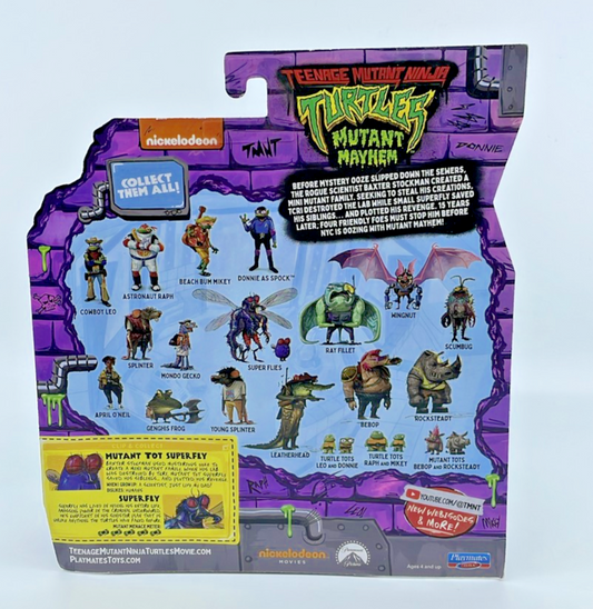 TMNT Mutant Mayhem Fly Guy & Small Fry Figures with Figure Protector