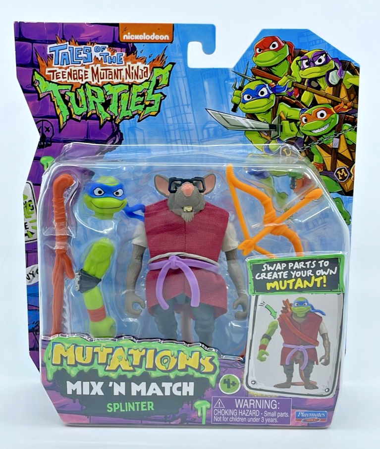 TMNT Tales of Mutant Ninja Turtles Mix N Match Splinter with Figure Protector