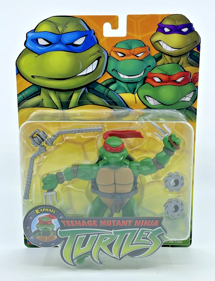 TMNT Raphael 2003 Retro Reissue Playmates Figure 2023 with Figure Protector