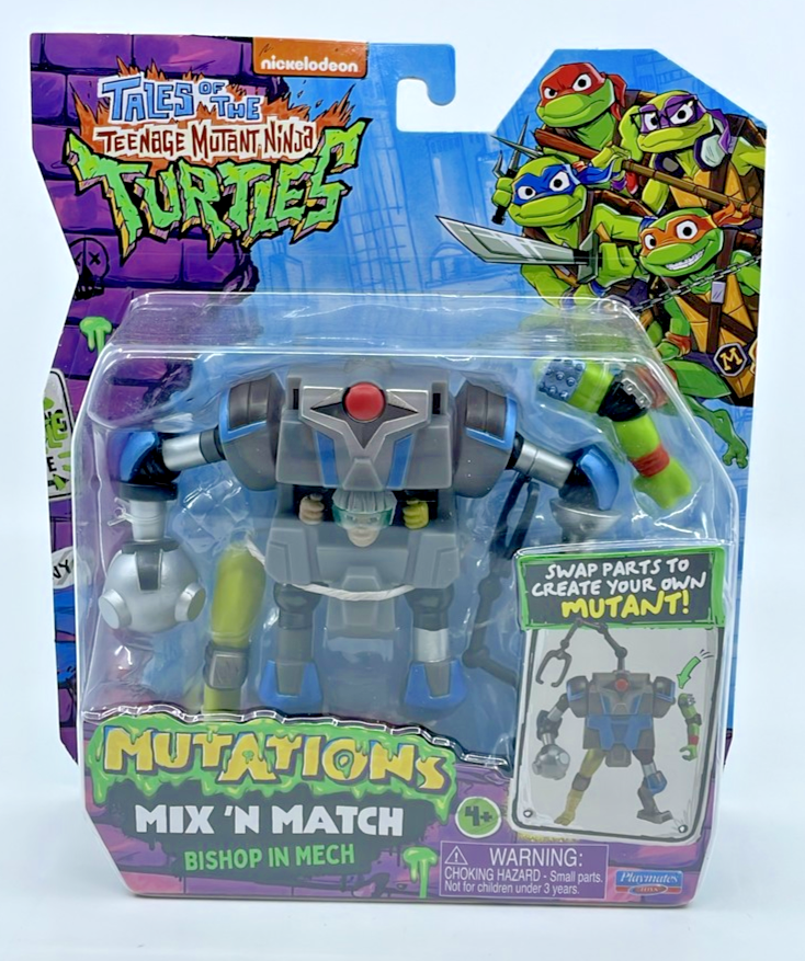 TMNT Mutations Mix 'N Match Bishop Mech Figure with Figure Protector