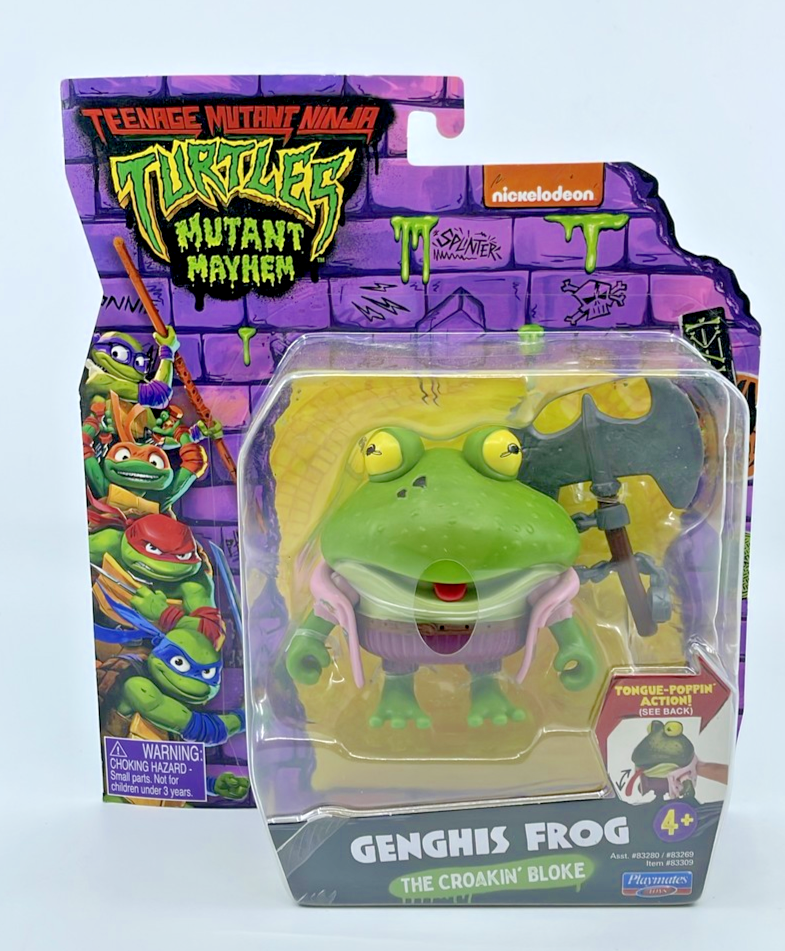 TMNT Mutant Mayhem Genghis Frog Action Figure with Figure Protector