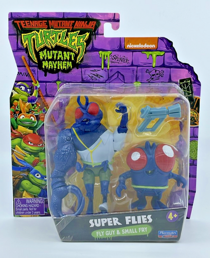 TMNT Mutant Mayhem Fly Guy & Small Fry Figures with Figure Protector