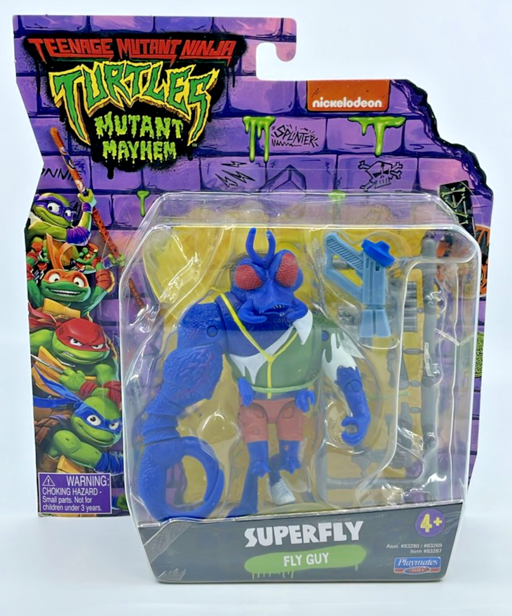 TMNT Mutant Mayhem Superfly Fly Guy Figure Playmates with Figure Protector
