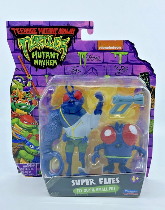 TMNT Mutant Mayhem Fly Guy & Small Fry Figures with Figure Protector
