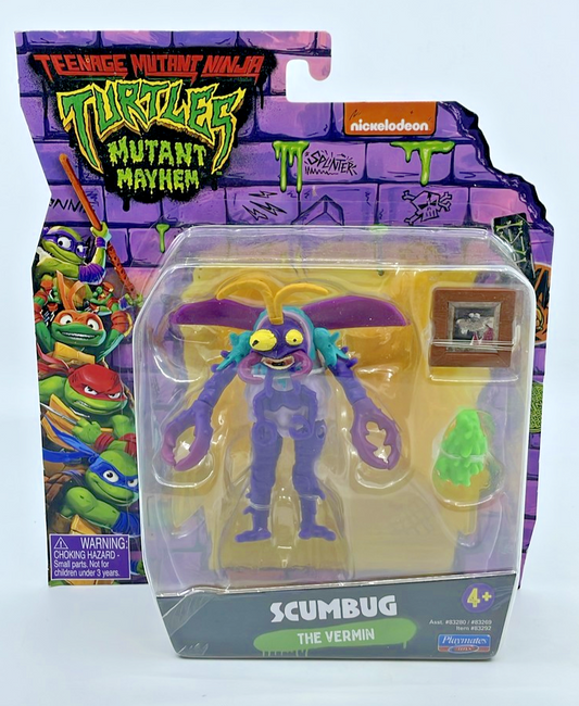 TMNT Mutant Mayhem Scumbug Figure Playmates 2023 with Figure Protector