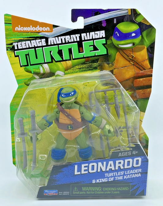 TMNT Leonardo Figure Playmates Nickelodeon Turtles Leader with Figure Protector