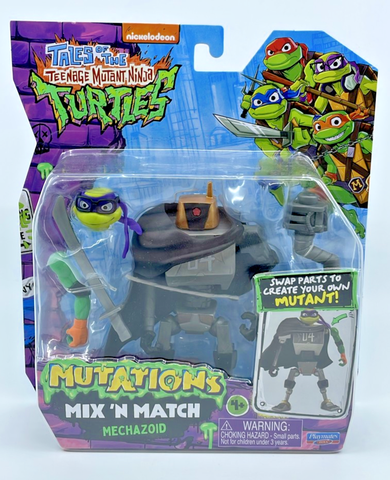 TMNT Mutations Mix 'N Match Mechazoid Figure Playmates with Figure Protector
