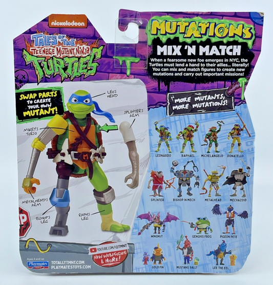 TMNT Tales Mutant Ninja Turtles Mix N Match Gold Fin Fig with Figure Protector