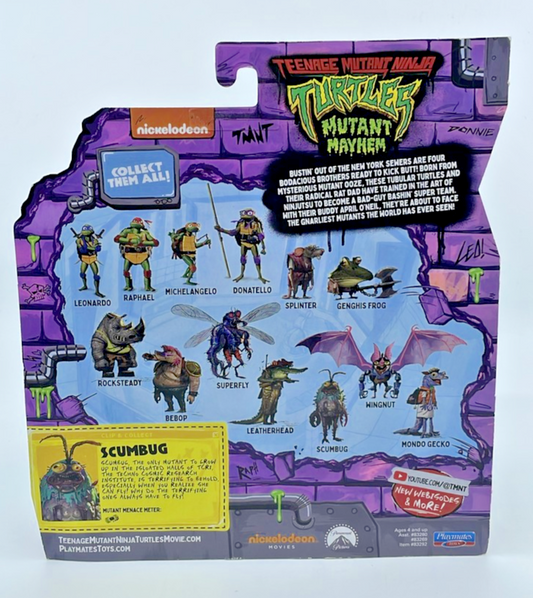 TMNT Mutant Mayhem Scumbug Figure Playmates 2023 with Figure Protector