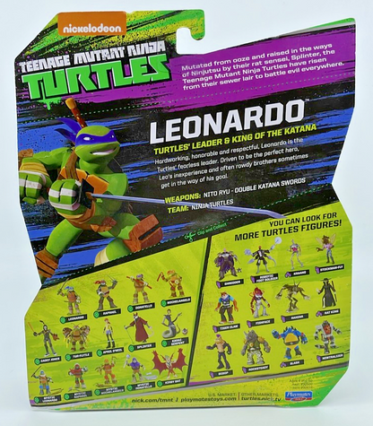 TMNT Leonardo Figure Playmates Nickelodeon Turtles Leader with Figure Protector