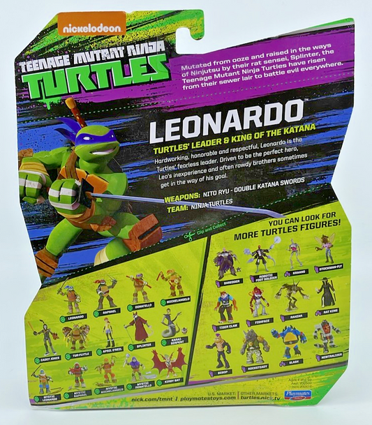 TMNT Leonardo Figure Playmates Nickelodeon Turtles Leader with Figure Protector