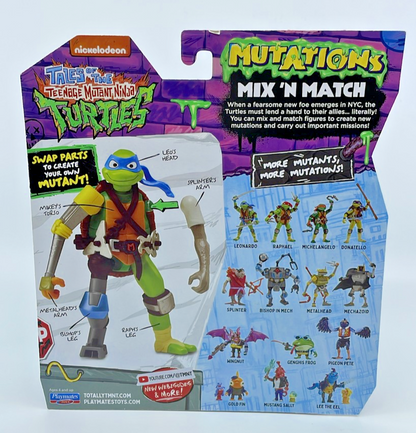 TMNT Mutations Mix N' Match Lee The Eel Figure Playmates with Figure Protector