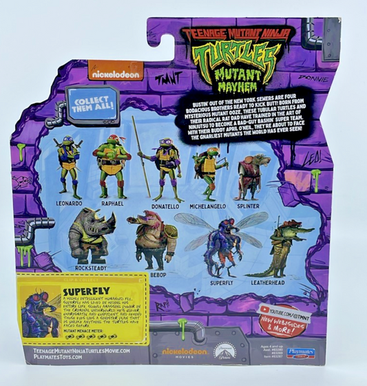 TMNT Mutant Mayhem Superfly Fly Guy Figure Playmates with Figure Protector