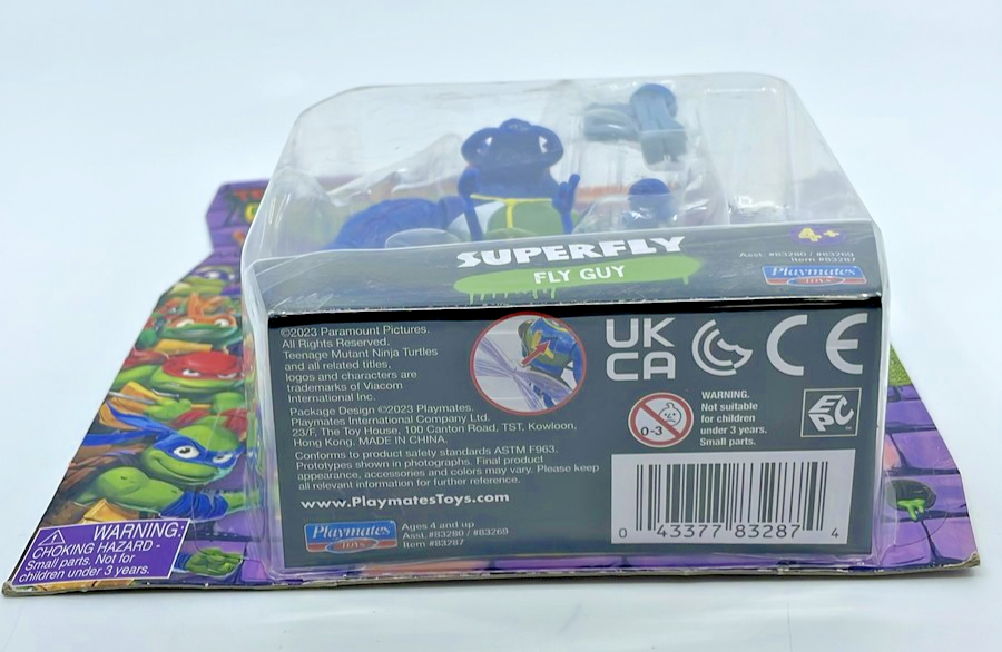 TMNT Mutant Mayhem Superfly Fly Guy Figure Playmates with Figure Protector