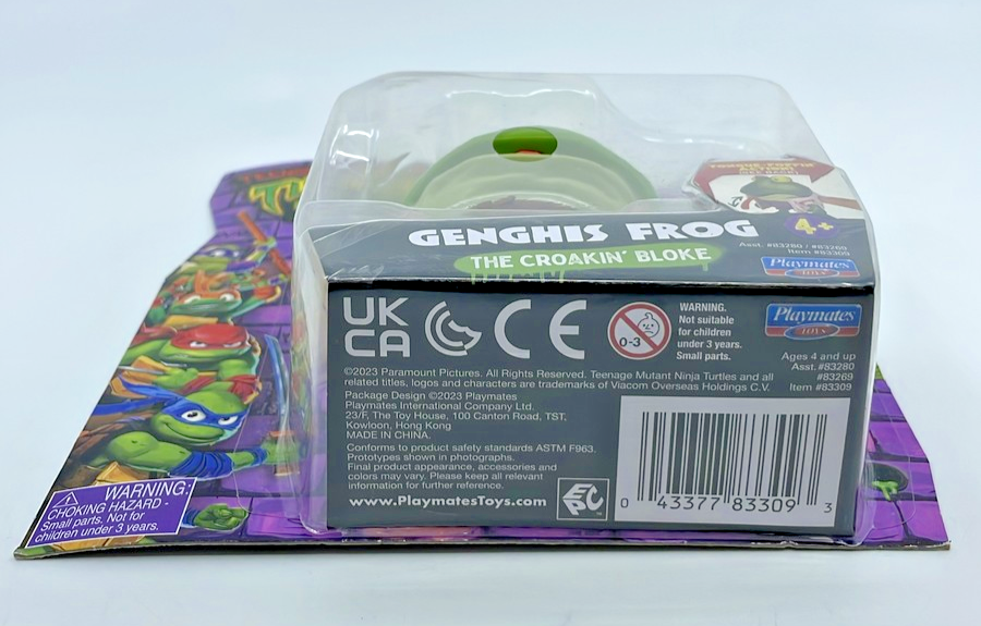 TMNT Mutant Mayhem Genghis Frog Action Figure with Figure Protector