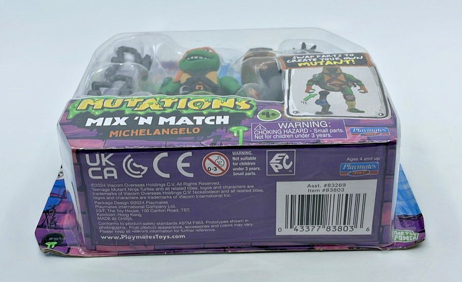 TMNT Tales Mutations Mix N' Match Michelangelo Figure with Figure Protector