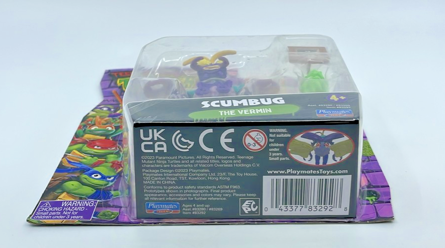 TMNT Mutant Mayhem Scumbug Figure Playmates 2023 with Figure Protector