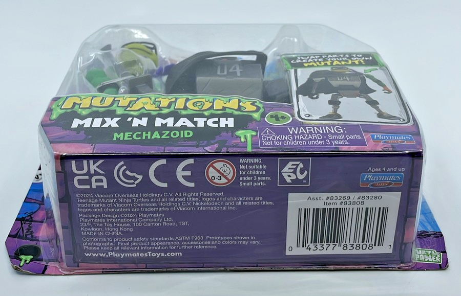 TMNT Mutations Mix 'N Match Mechazoid Figure Playmates with Figure Protector