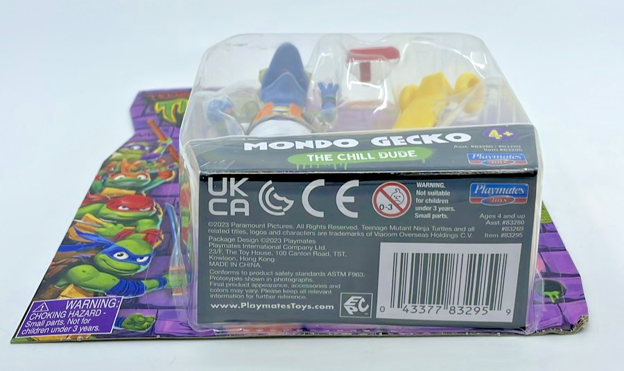 TMNT Mutant Mayhem Mondo Gecko  Action Figure 2023 with Figure Protector