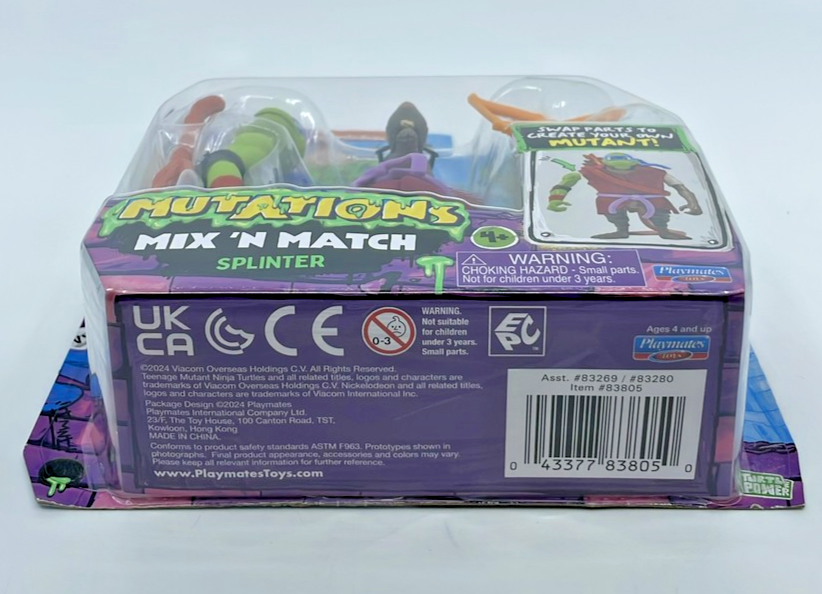 TMNT Tales of Mutant Ninja Turtles Mix N Match Splinter with Figure Protector