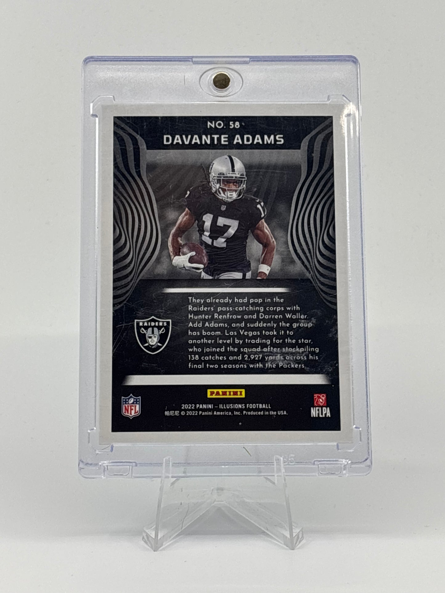 2022 Panini Illusions - Davante Adams #58 Trophy Collection Light Blue /199