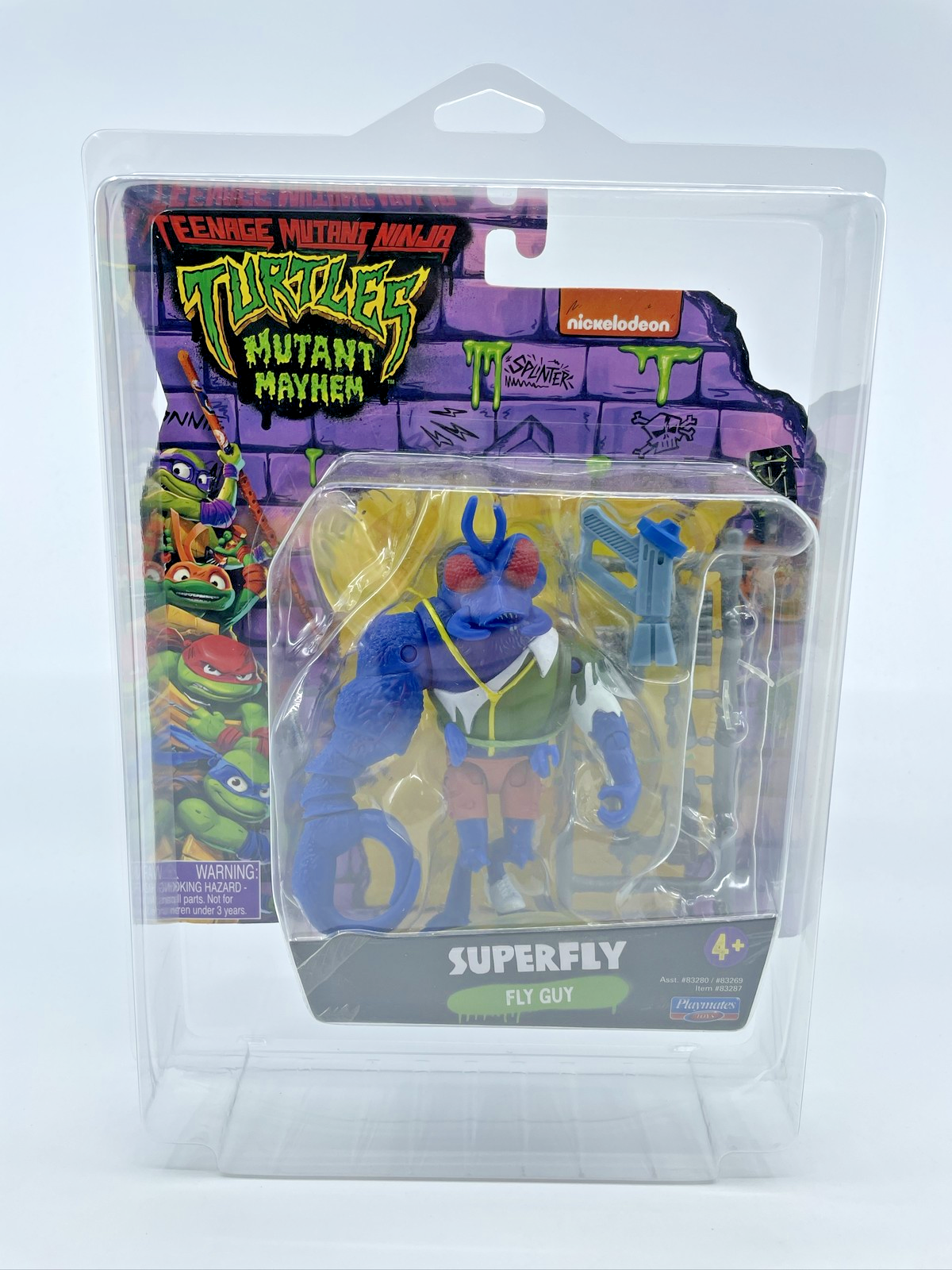 TMNT Mutant Mayhem Superfly Fly Guy Figure Playmates with Figure Protector