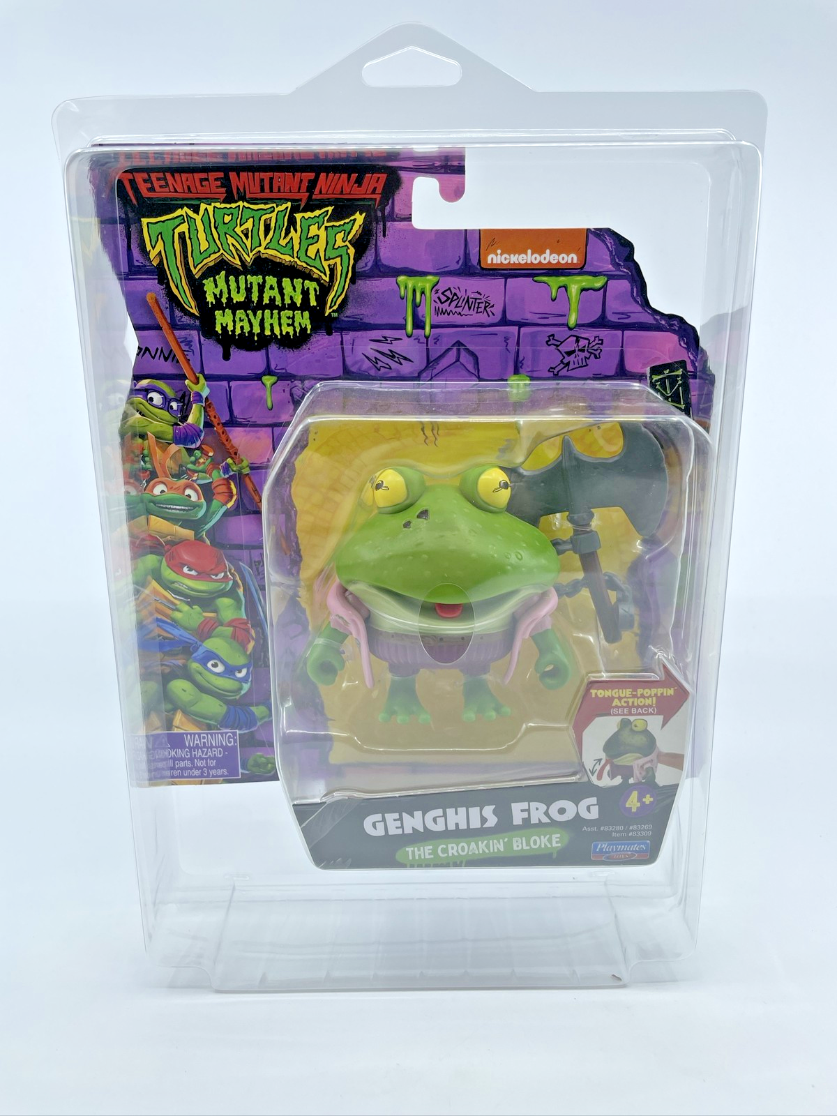 TMNT Mutant Mayhem Genghis Frog Action Figure with Figure Protector