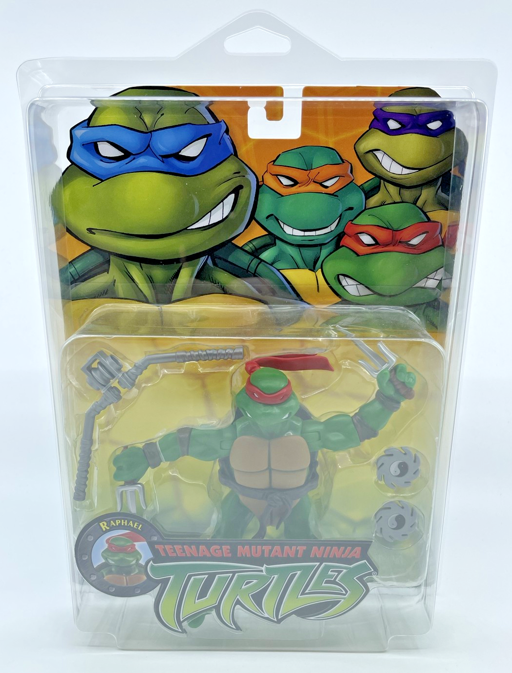 TMNT Raphael 2003 Retro Reissue Playmates Figure 2023 with Figure Protector