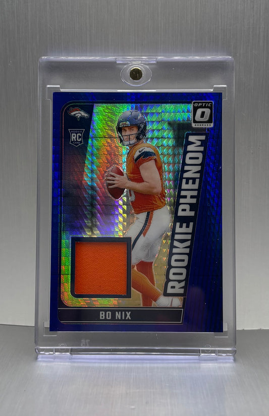 2024 Donruss Optic - Bo Nix RC #RPB-BNX- Blue Hyper Rookie Phenom Patch